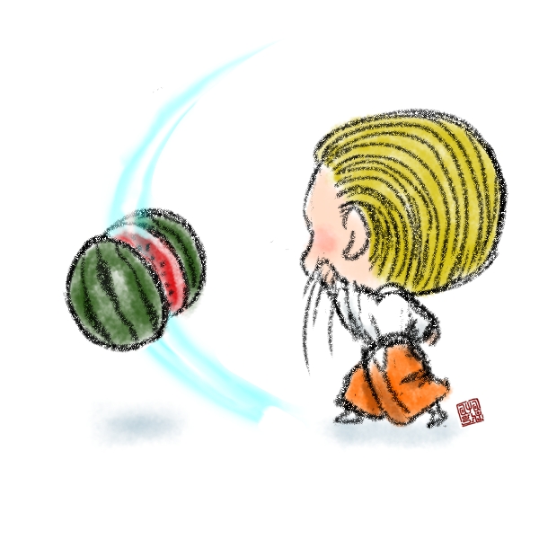 ちみちみハワコネスイカ割