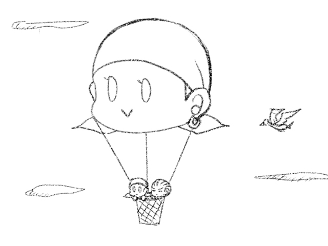 気球に乗ってちみこね
