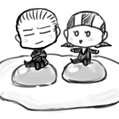 ちみギービリon目玉焼き