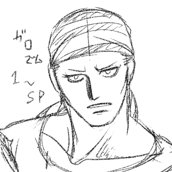 ビリーの顔だけ落書き練習