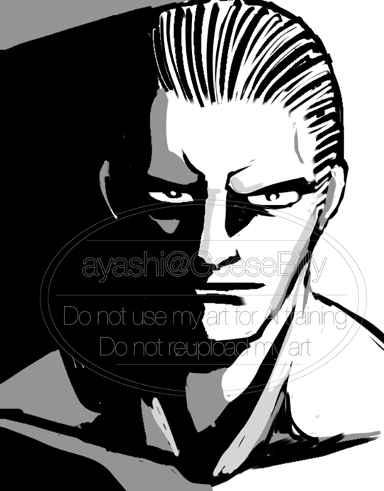 モノクロギース様の顔