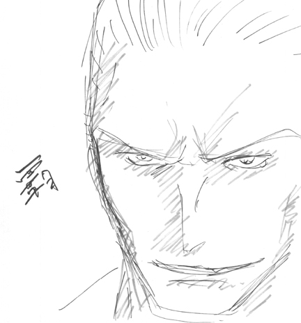 筆ペンで落書き