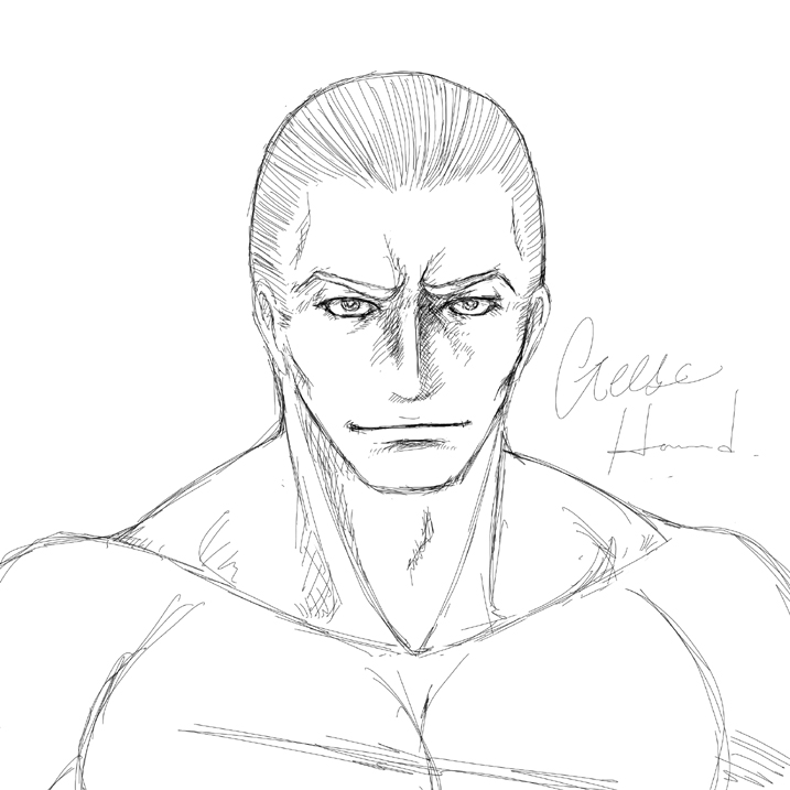 極細ペンで描くギース様