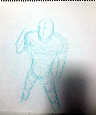 俯瞰ビリー楽描きプロセス