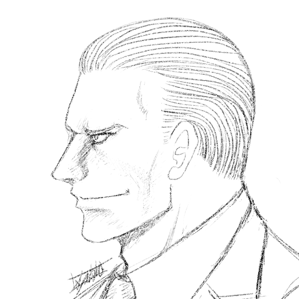 さらばポスターを参考に描く