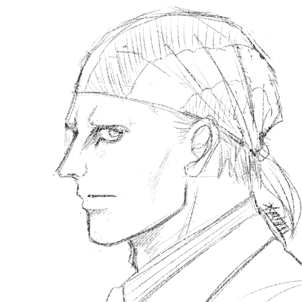さらばポスターを参考に描く