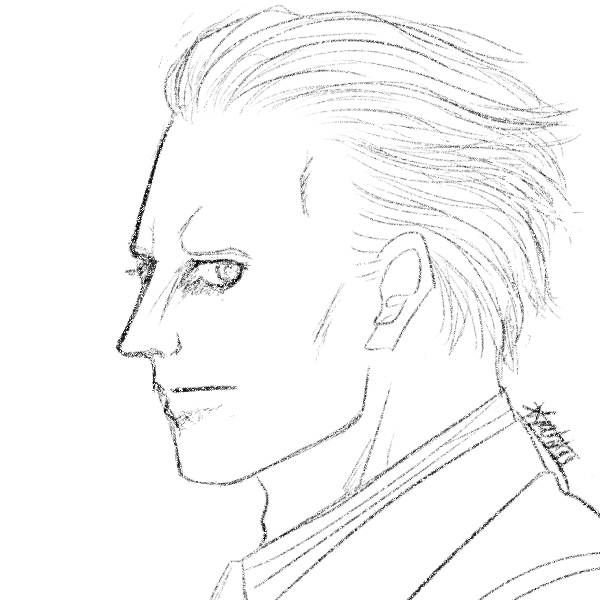 さらばポスターを参考に描く